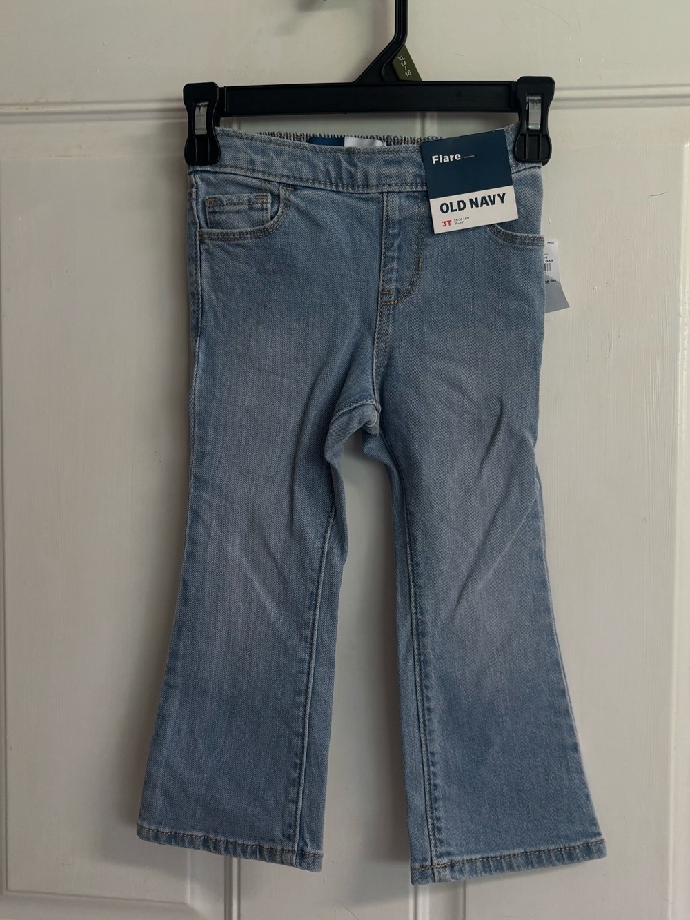 NWT 3T Old Navy light wash elastic waistband, classic pocket details flare Jeans